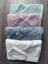 cape de bain bébé en polaire de bambou- 90/90 cm + un gant de toilette